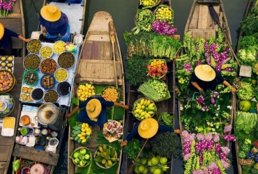 Bangkok - Mercato galleggiante di Damnoen Saduak - Mercato ferroviario di Maeklong - Ayutthaya (B)