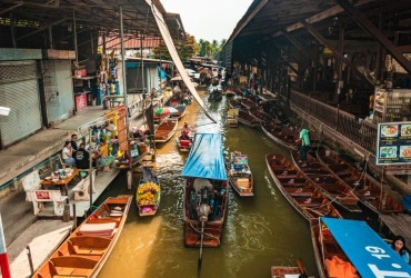 Bangkok - Mercato gallegiante di Damnoen Saduak - Mercato dei Fiori Klong Talat - Bangkok (B)